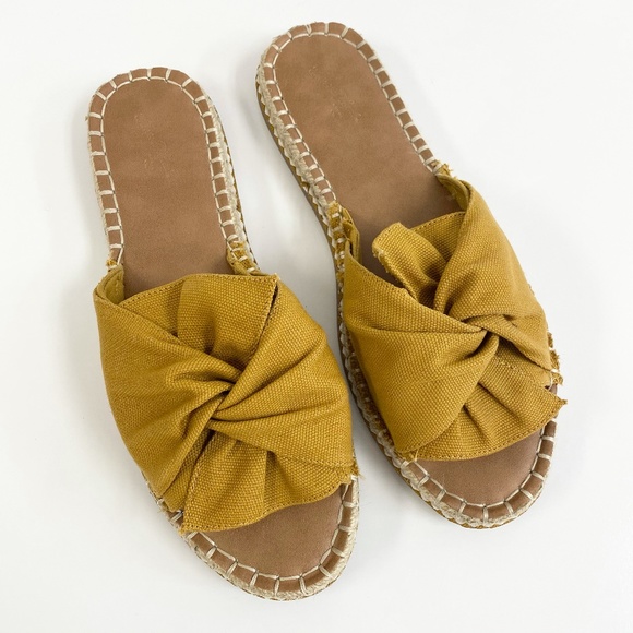 Universal Thread Shoes - Universal Thread Slides Knotted Mustard Yellow, 10